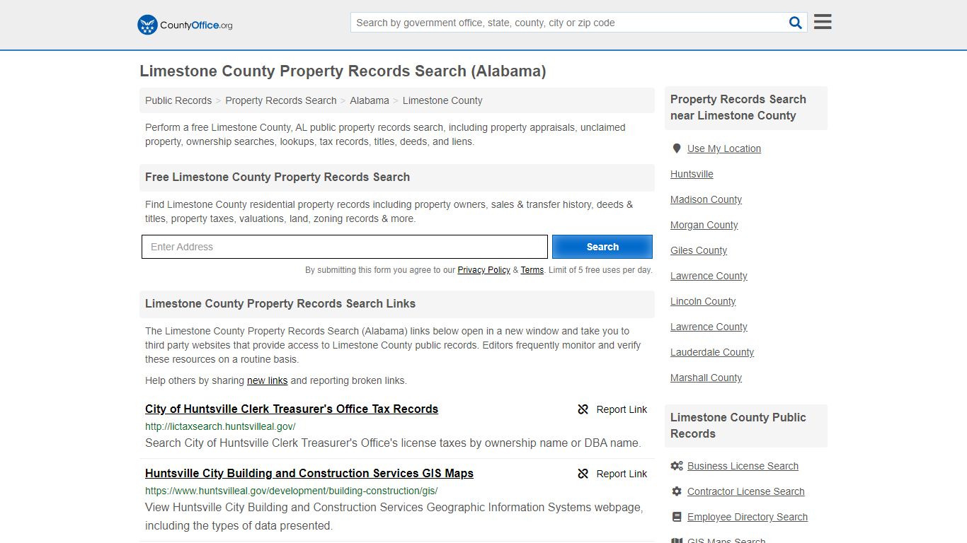 Property Records Search - Limestone County, AL ...