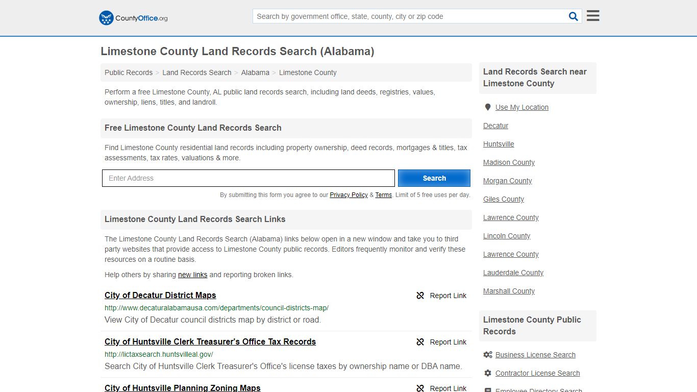 Land Records Search - Limestone County, AL (Deeds, GIS ...